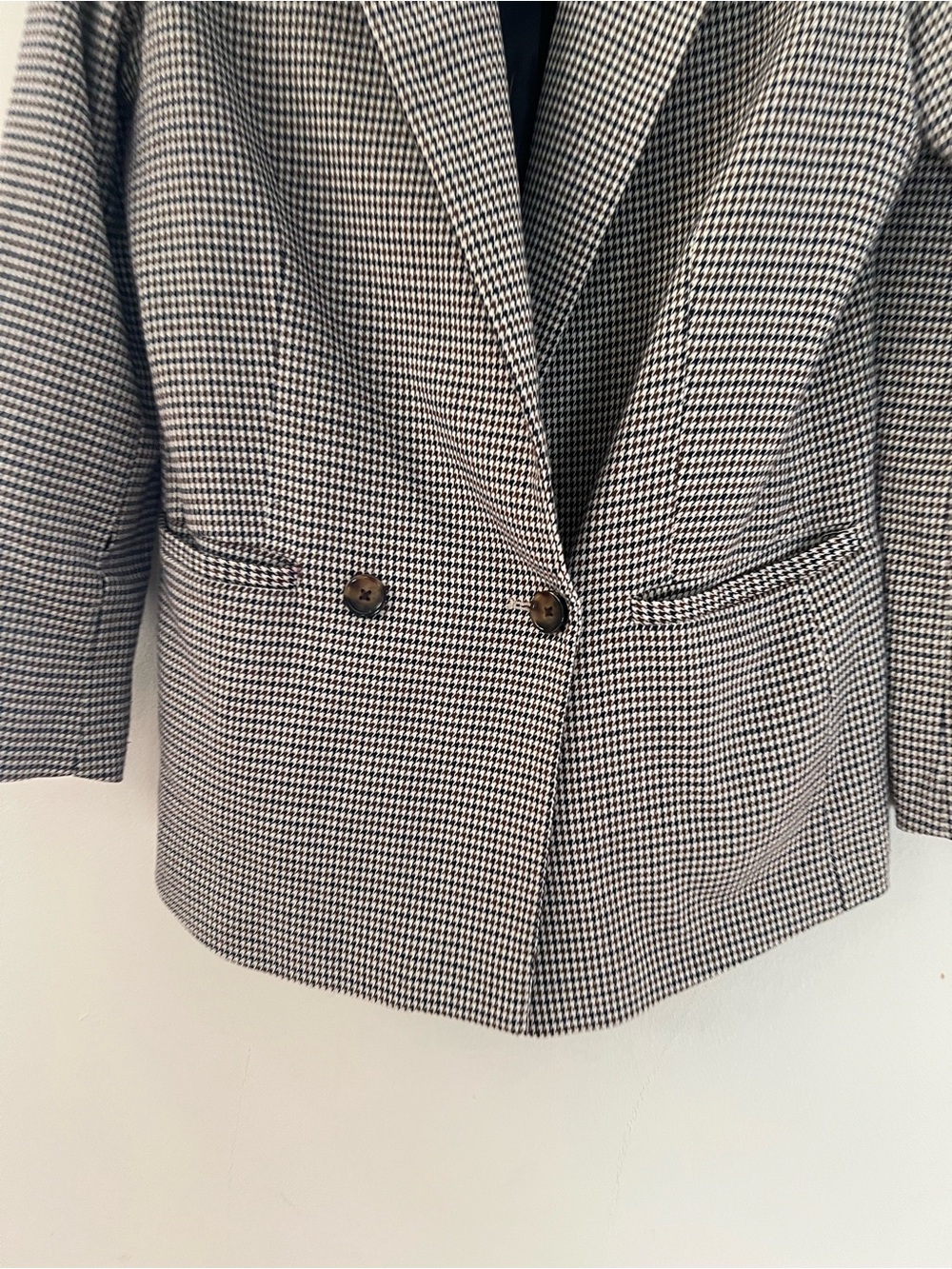 Mango Brown Houndstooth Tailored Blazer - Picture 9 of 14
